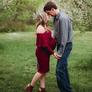 Off Sholder Maturnity Dress